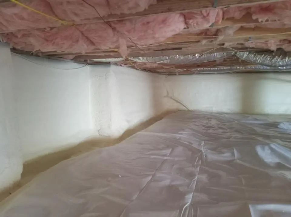Crawl space encapsulation with closed-cell spray foam for Roof Maintenance in Milltown