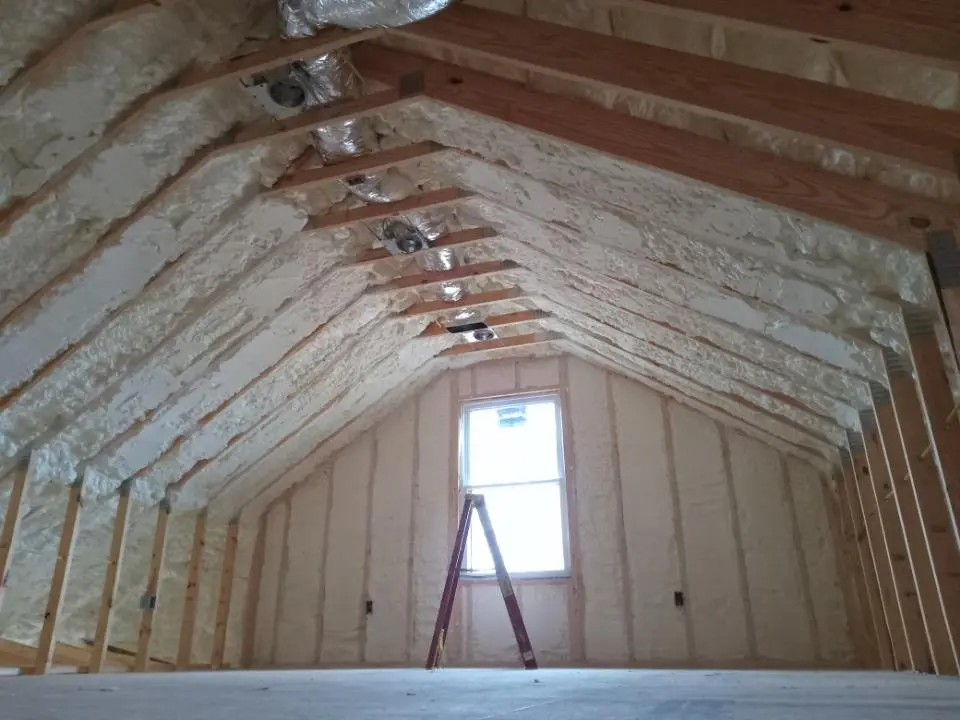 Spray foam roofing application for Crawl Space Insulation project in Milltown